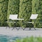 Flash Furniture 3PC Black/White PE Rattan Folding Bistro Set FV-FWA085-BLK-WHT-GG - alternate 1
